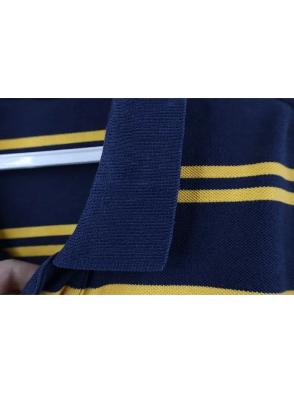Vintage 90s Ralph Lauren Mens XL Faded Striped Color Block Knit Golf Polo Shirt